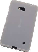 Microsoft Lumia 640 - TPU Hoesje Transparant Wit - Back Case Bumper Hoes Cover