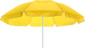 Strandparasol - inclusief draagtas - geel - Ø145 cm - in hoogte verstelbaar