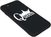 Zwart Queen siliconen hoesje Geschikt voor iPhone 8 Plus/ 7 Plus