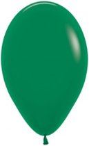 100 ballonnen groen metallic  30 cm