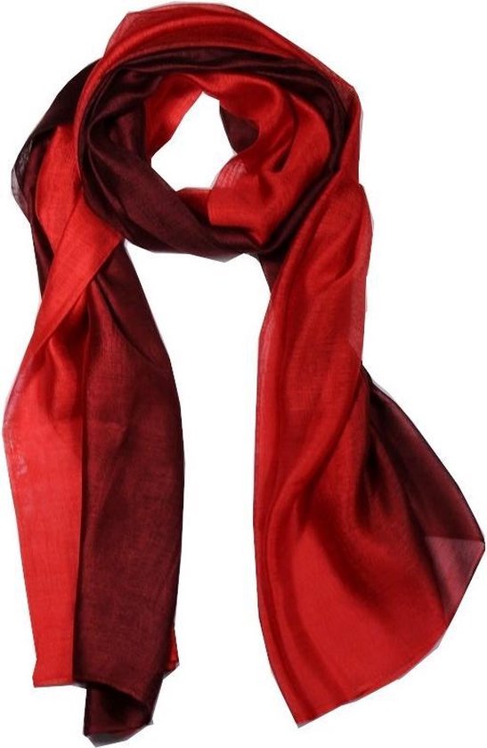 Foulard en soie Blend - Foulard long pour femme - Rouge