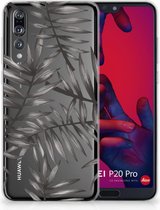 Coque Téléphone pour Huawei P20 Pro Tenphone Etui Coque Feuilles Gris