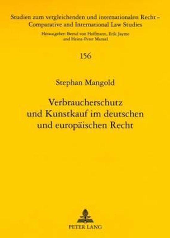 Verbraucherschutz und Kunstkauf im deutschen und europäisch ... - cover