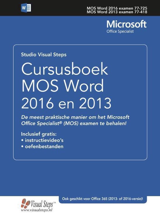 Cursusboek MOS Word 2013 Basis - Studio Visual Steps | 