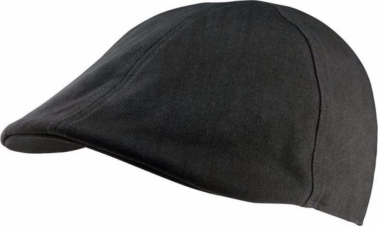 Flat cap zwart 58 cm - Kariban