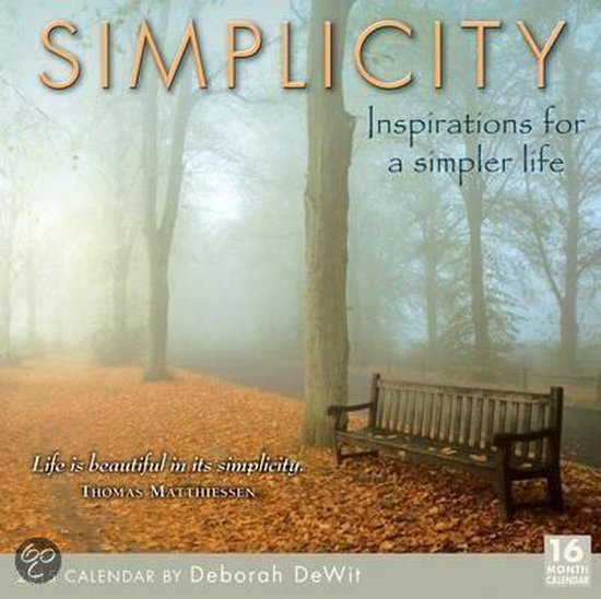 Simplicity Calendar  9781416295471  Boeken  bol.com