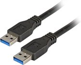 Alcasa USB 3.0 1m USB-kabel USB 3.2 Gen 1 (3.1 Gen 1) USB A Zwart
