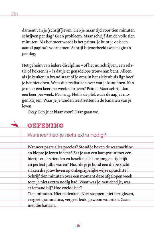 Tekstpagina met de titel ' Oefening ' en de vraag ' Wanneer had je niets extra nodig? '.