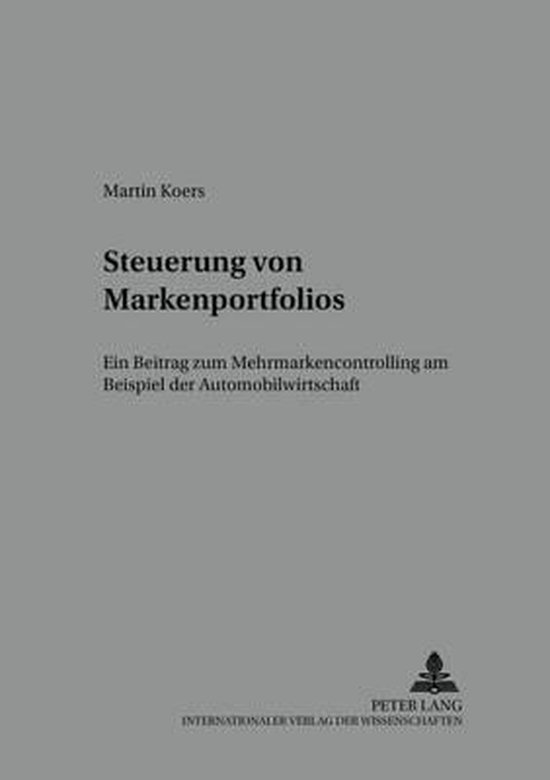 Steuerung von Markenportfolios - cover