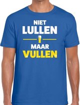 Niet Lullen maar Vullen heren T-shirt blauw XL