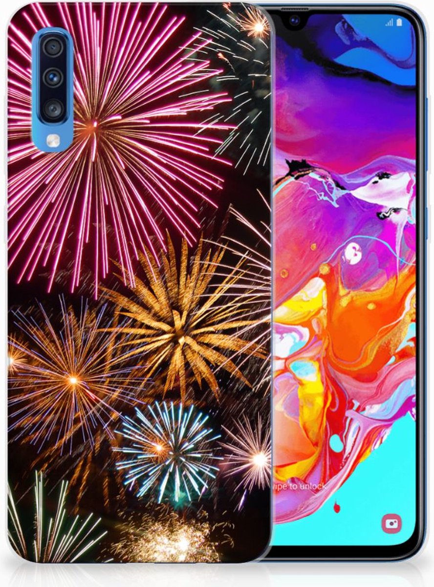 Samsung Galaxy A70 Silicone Back Cover Vuurwerk