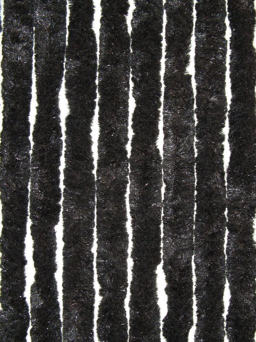 Sun Arts kattenstaart vliegengordijn uni zwart 100 x 230 cm