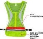 Nite Ize LED Running Vest L/XL fluo geel - Veiligheidshesje