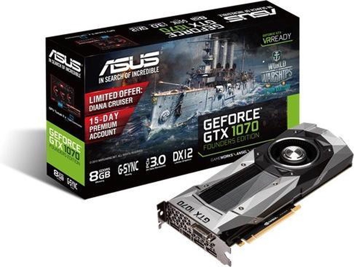 ASUS GTX1070-8G GeForce GTX 1070 8 GB GDDR5 | bol.com