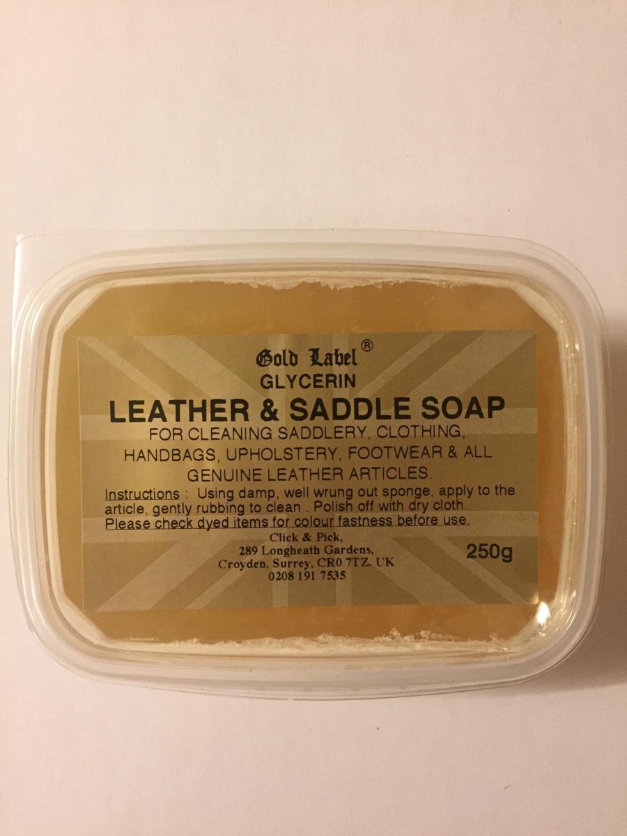 Gold Label 100 GM Saddle Soap & Glyzerin Leder Horse Care Grooming Schuh Stiefel 