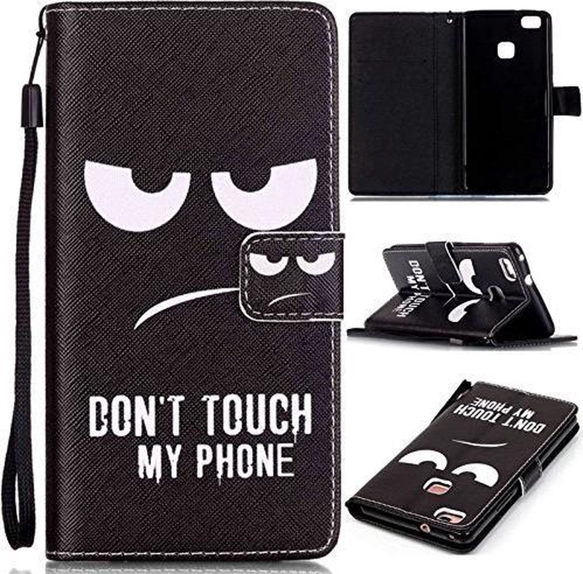 iCarer Dont touch my phone wallet case hoesje Geschikt voor: Huawei P9