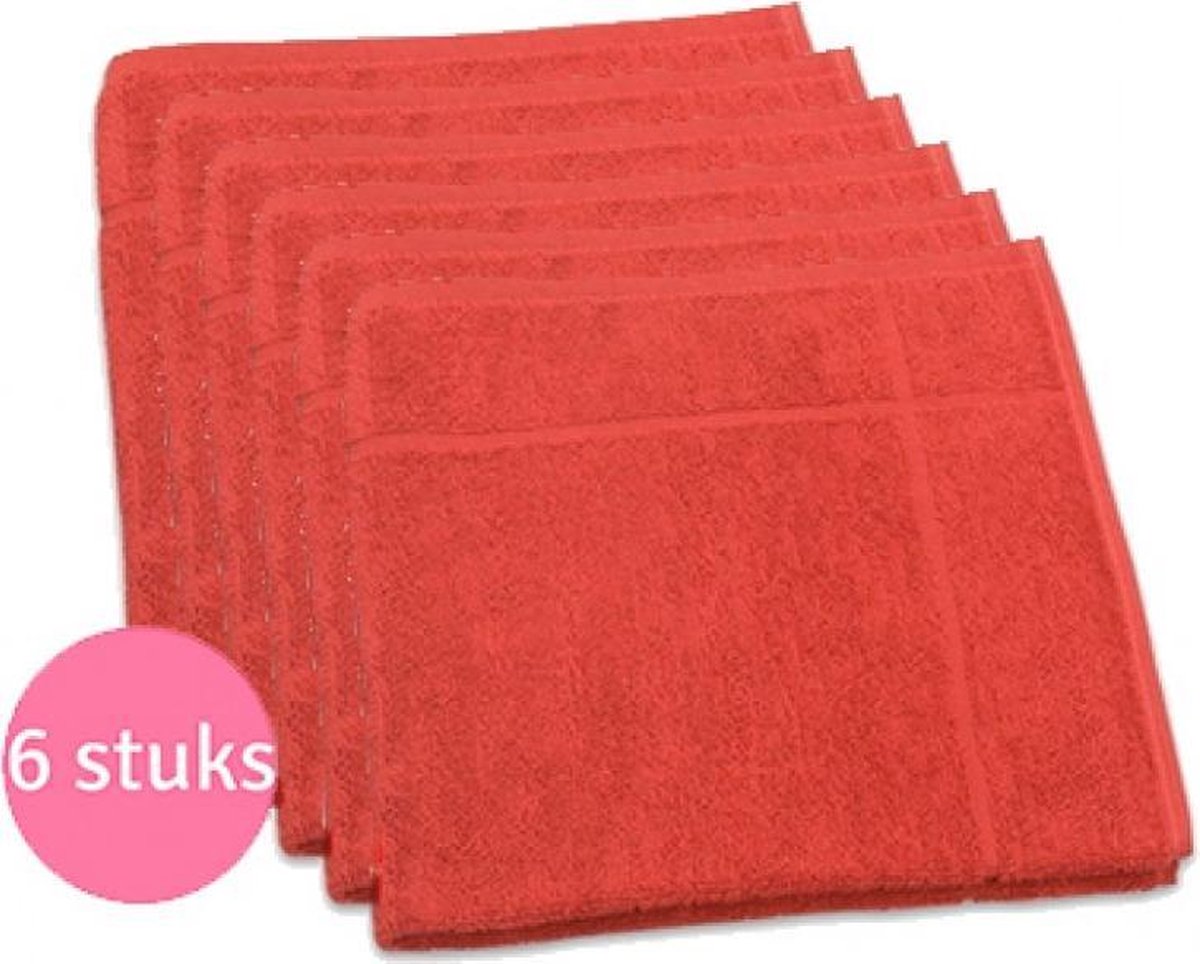 Clarysse Voordeelpakket Keukendoek Rood 6 stuks