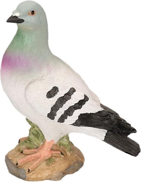 Grijze duif stenen beeld links 24 cm | bol.com