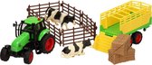 Kids Globe Farming Boerderij Set met Tractor + Dieren en Accessoires