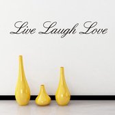 Muursticker Tekst - Live Laugh Love - 10x57 cm