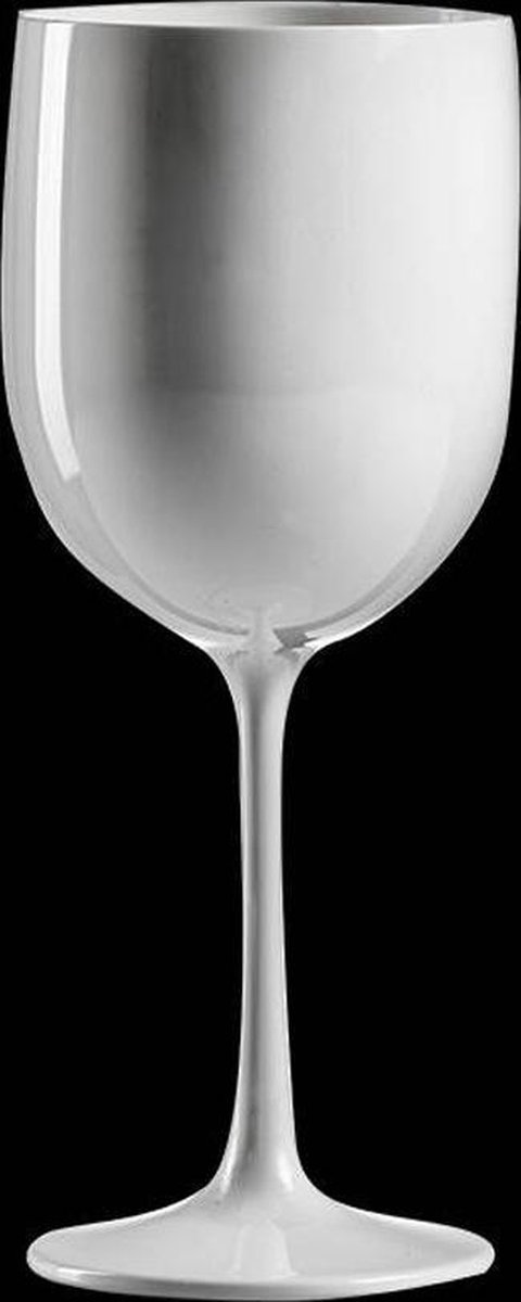 Wijnglas - Kunststof wijnglazen - Plastic glazen - Wit - 48cl - 6 stuks |  bol.com