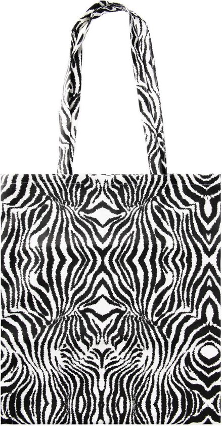 long richting hand Zebra print katoenen tas | bol.com