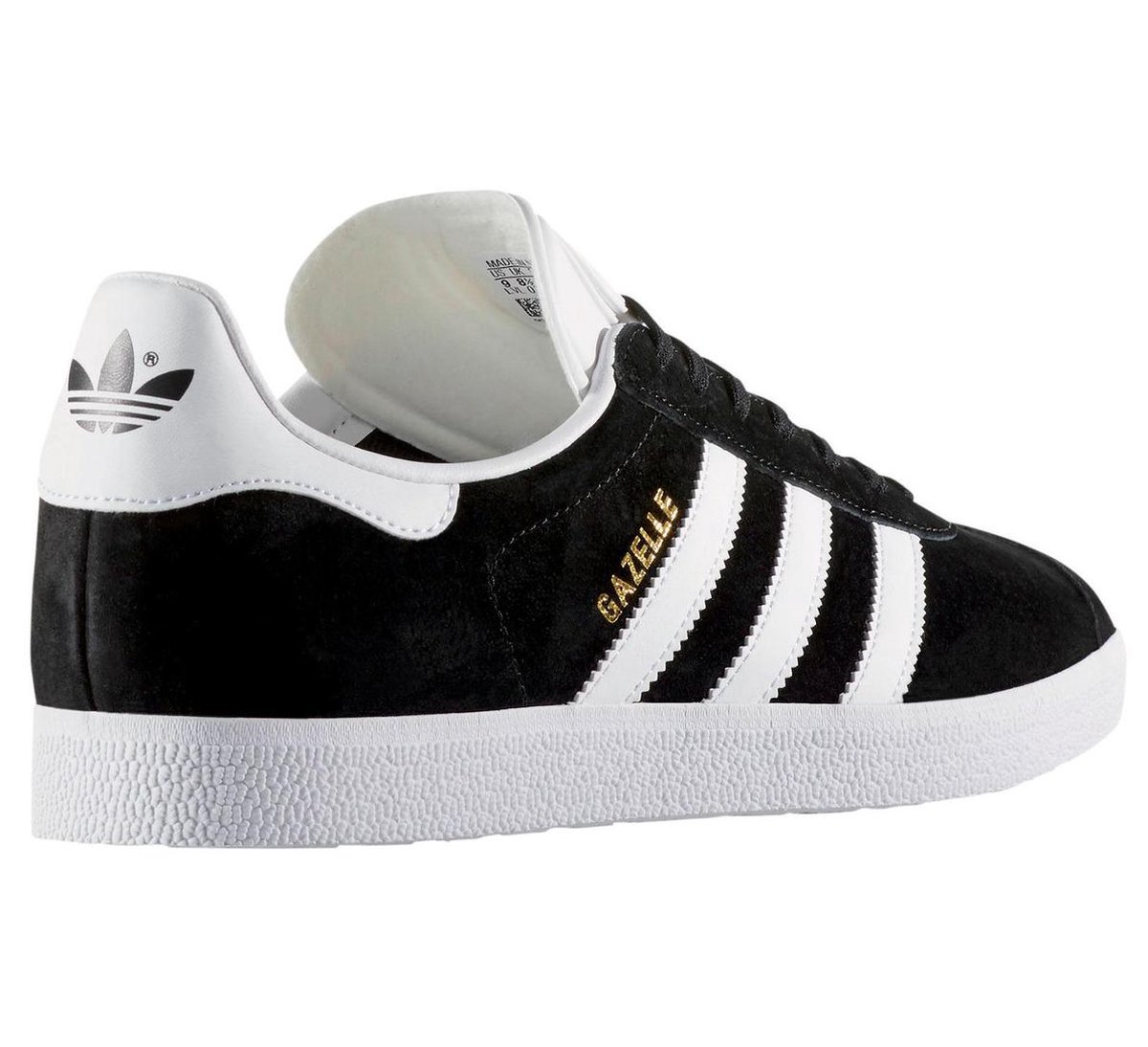 adidas Gazelle Sneakers Heren - Core Black / White / Gold Metallic | bol