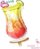 Grote Ballon Cocktail glas met Flamingo