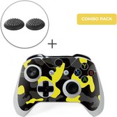 Army Camo / Geel Zwart Combo Pack - Xbox One Controller Skins Stickers + Thumb Grips