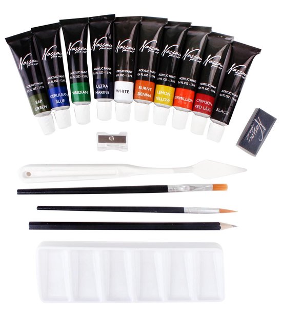 Nassau Acryl Art Verfset 17-delig