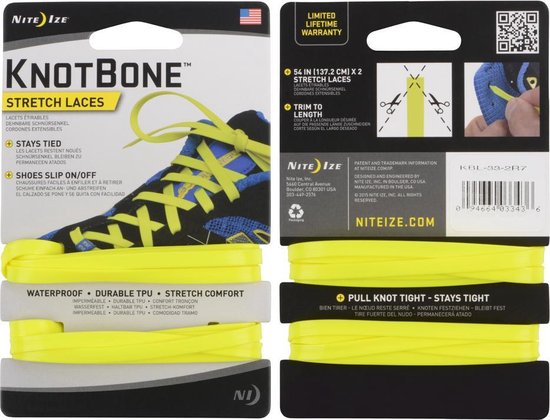 Nite Ize - Knotbone - Stretch laces - Geel