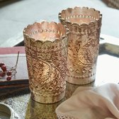 LOBERON Windlicht, set van 2 Charmont oudroze