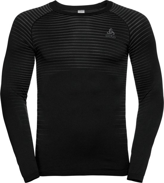 Chemise de sport homme Odlo Bl Top Crew Neck L S Performance Light Noir Taille M bol
