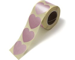 Hartjes stickers goud rose