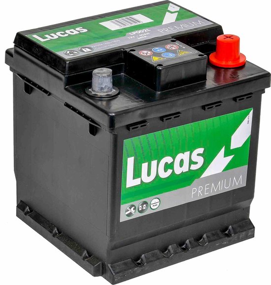 De controle krijgen mooi verdediging Lucas Premium Auto Accu | 12V 40AH 340 CCA | + Pool Rechts / - Pool Links  |... | bol.com