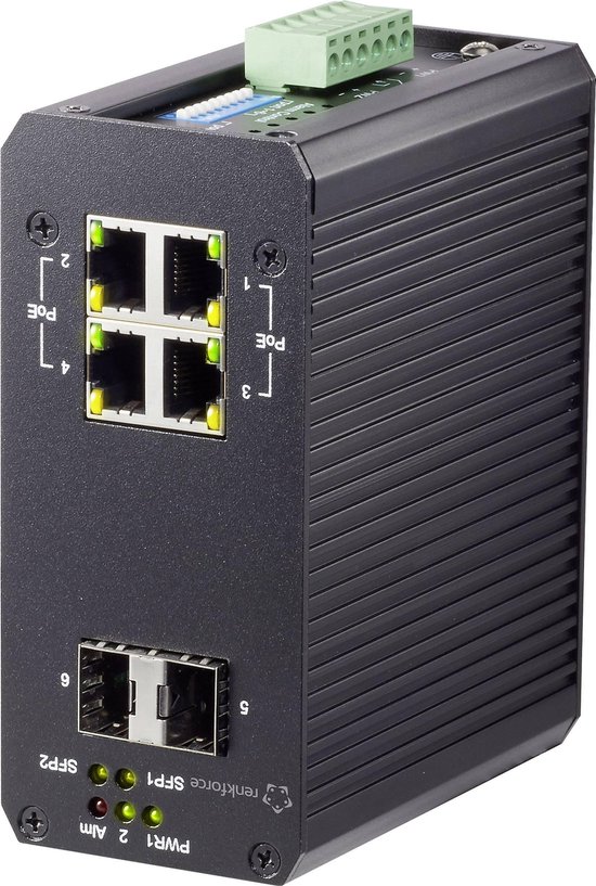 Renkforce GH4200E+ Industrial Switch 4x2 poorten 10 / 100 / 1000 MBit/s