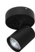 Artdelight - Plafondlamp Vivaro 1L Rond - Zwart - LED 4,9W 2200K-2700K - IP20 - Dim To Warm