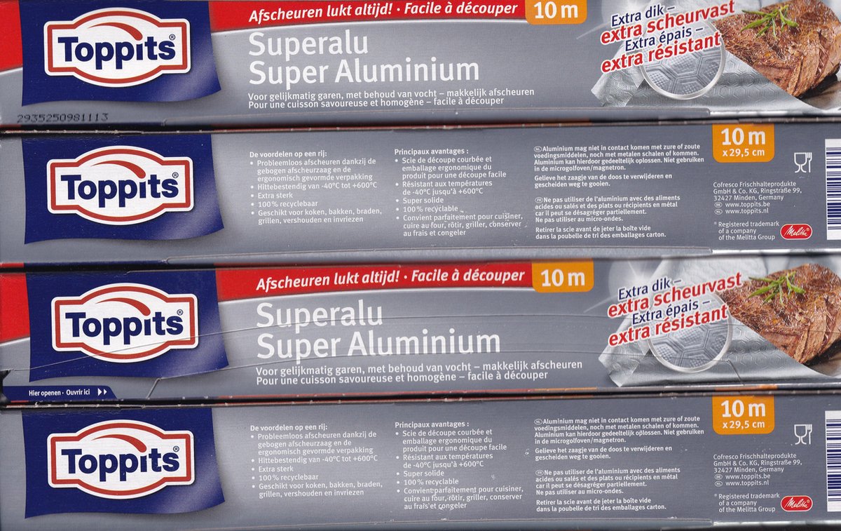 Super Aluminium - 10 m x 29,5 cm - 4 rollen | bol.com