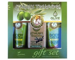 Pharmaid Athenas Treasures Cadeauset 21 | 2 bodycrèmes 60ml | Olijfolie zeep 100gr| Cadeau Arganolie Giftset