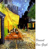 Canvas Schilderij * Vincent Van Gogh - Caféterras Bij Nacht * - Kunst aan je Muur - postimpressionisme, expressionisme - Kleur - 60 x 90 cm