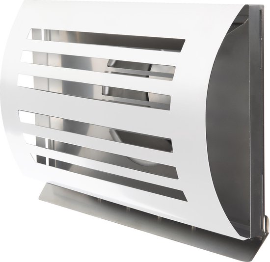 Grille de soufflage et d'extraction en saillie Ø 150 mm blanc (RAL9010) avec filet à mailles grossières