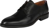 Tommy Hilfiger- Leren Heren schoenen-Veterschoenen - zwart Leer - Maat 40 - Normaal - Mannen  - Effen -  essential Zwart-40