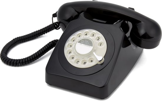 Regelmatig opmerking Buitengewoon GPO 746 Retro Vaste Telefoon draaischijf - Zwart | bol.com
