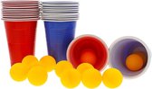 Beer Pong set 48-delig – Beer Pong Starterset - Beer Pong Bekers & Pingpongballen - Beer Pong Drankspel