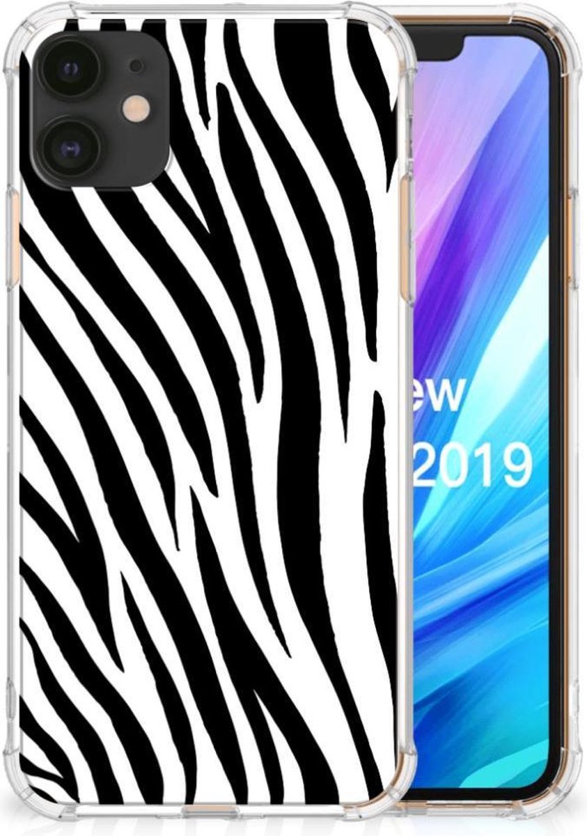 Back Cover voor Apple iPhone 11 Case Anti-shock Zebra