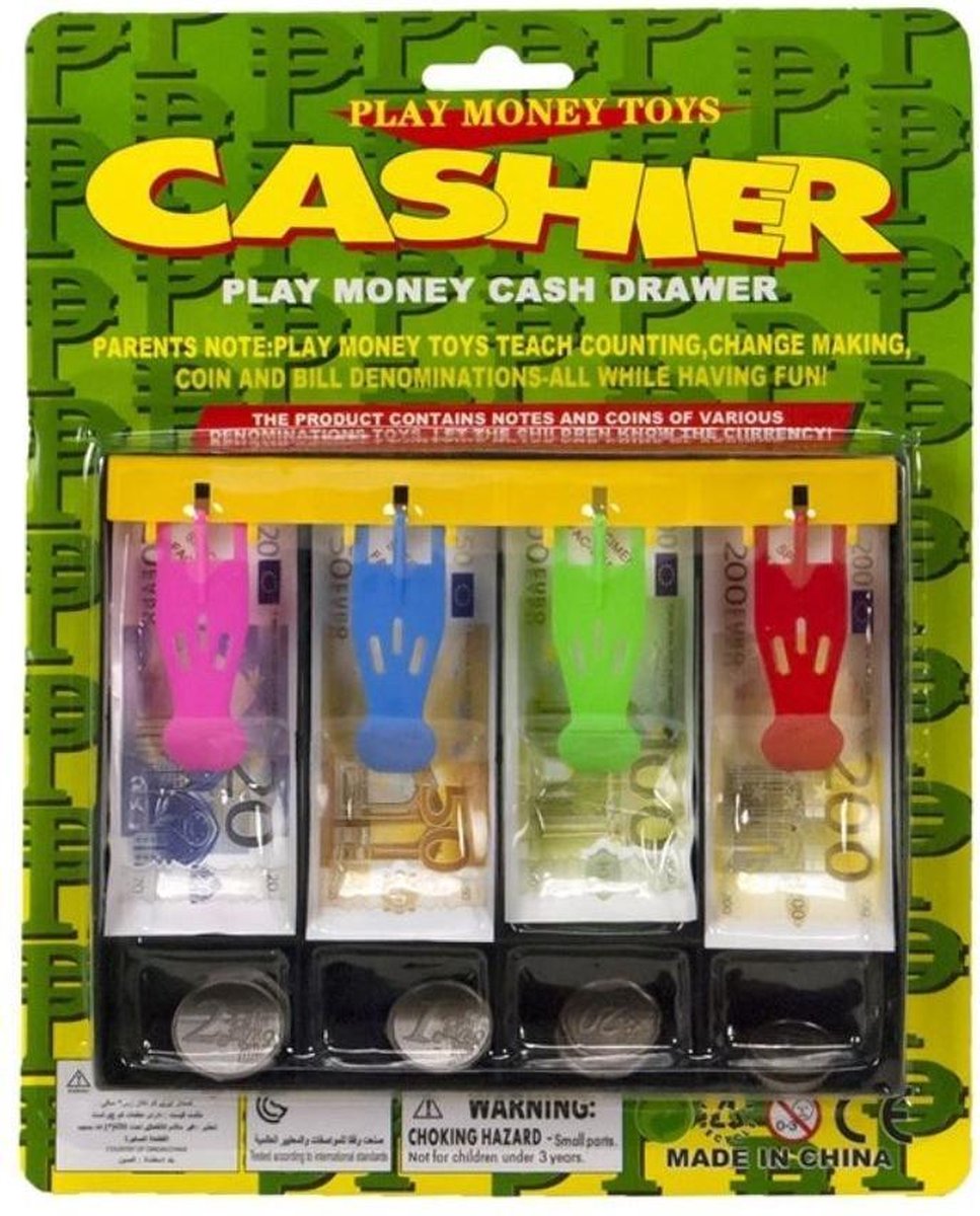 Winkeltje spelen nepgeld in kassalade speelgoed geld - Cash M