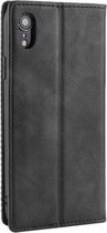 GadgetBay Vintage kunstleer Wallet Case iPhone XR - Zwart hoesje