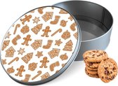 Koektrommel Christmas Cookies Rond - Bewaarblik 15x15x5 cm