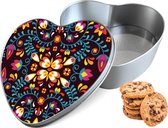 Pot à biscuits Motif mexicain - coeur 14 x 15 x 5 cm