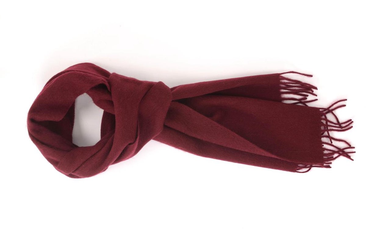 Wollen sjaal - Zachte rode sjaal - Warme wintersjaal